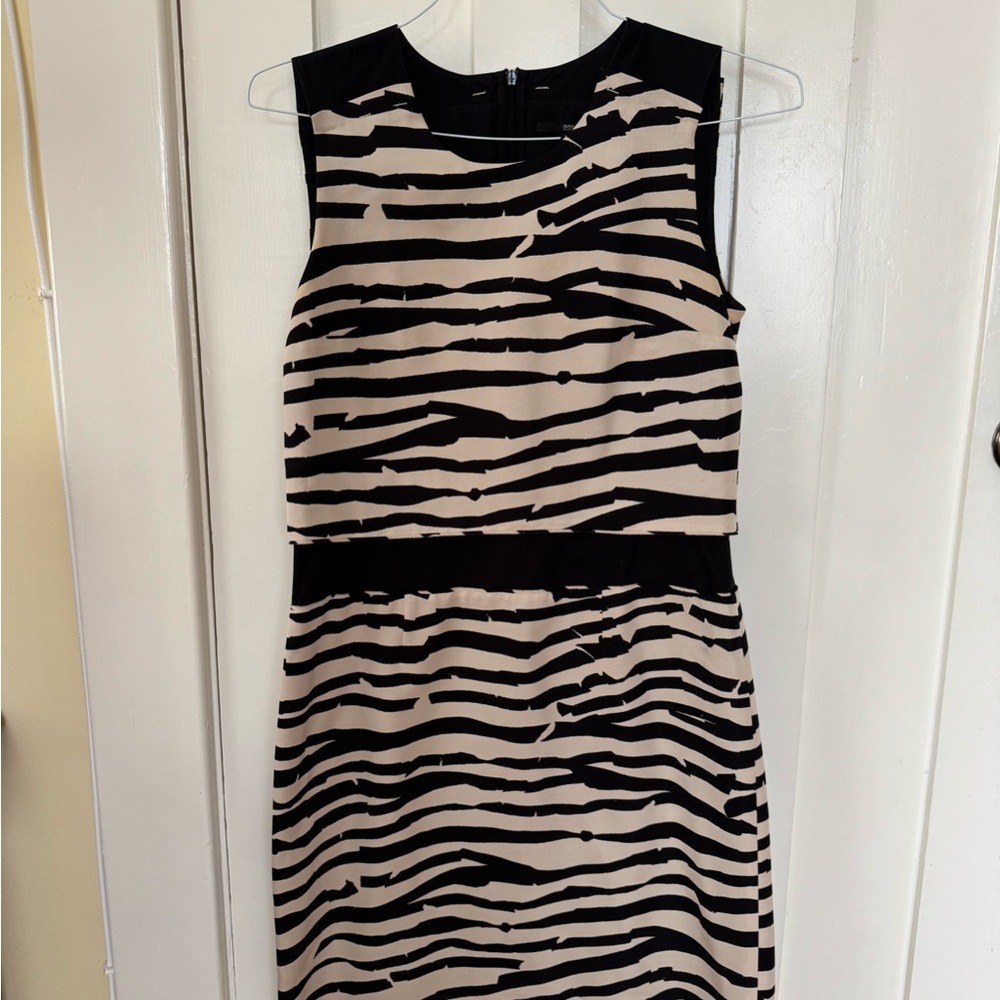 Zebra Print Sleeveless Dress